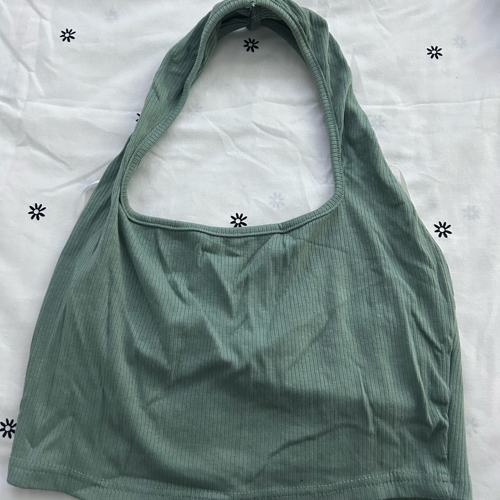 Green over the head croptop